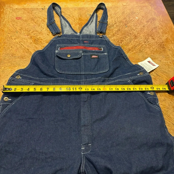 NWT Dickies Durable Bib Overalls Denim Jean Indigo Blue Men's XL R Workwear - Picture 7 of 9
